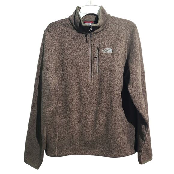 The North Face Men's Brown Gordon Lyons Quarter Zip Fleece Pullover Size Small - Picture 1 of 5